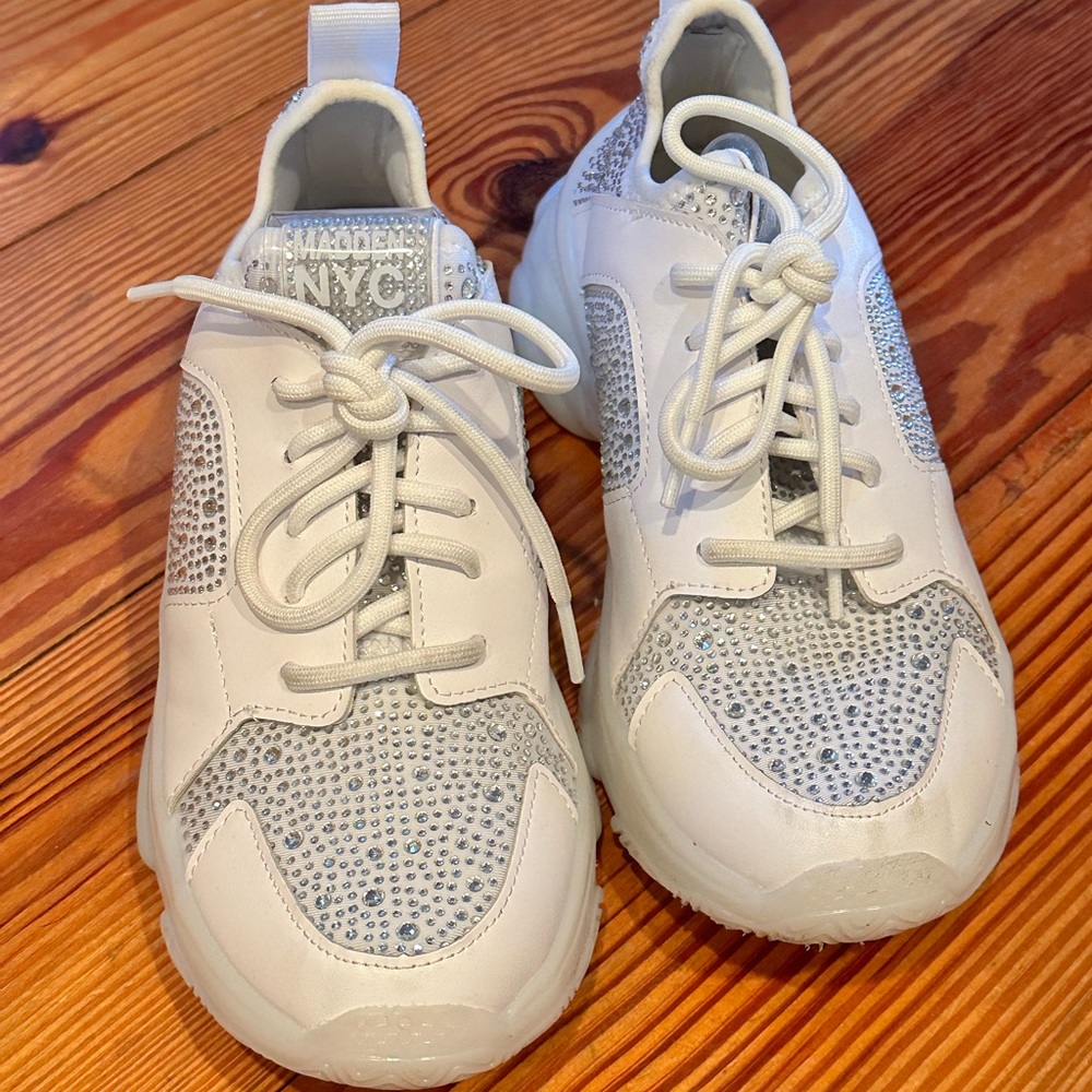 Gently used Madden NYC Women's Rhinestone Athletic Sneakers